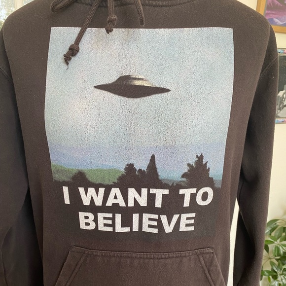 UFO X-Files 'I Want to Believe' Hoodie Size S - Picture 2 of 8